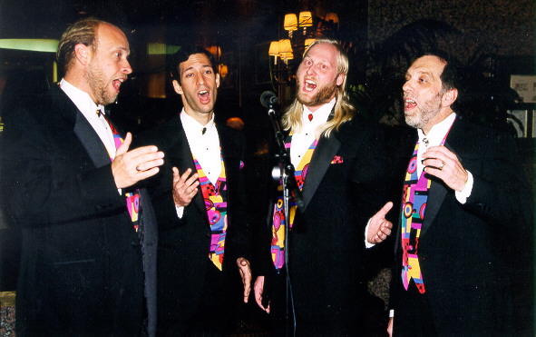 The a cappella group 4 Ever Young, with (from left) John Beiseigel, Joel Just, Lee Halvorsen and Bruce Smith, favors oldies rock 'n' roll.